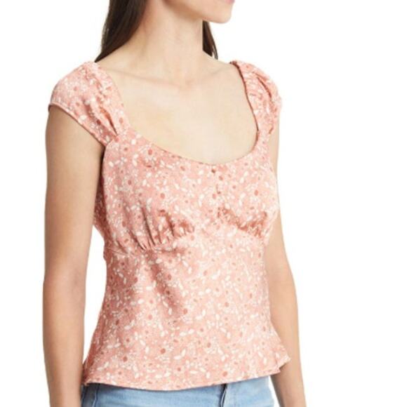 TREASURE & BOND Nordstrom ~ Floral Blouse Top Size Small VACAY - Picture 4 of 7